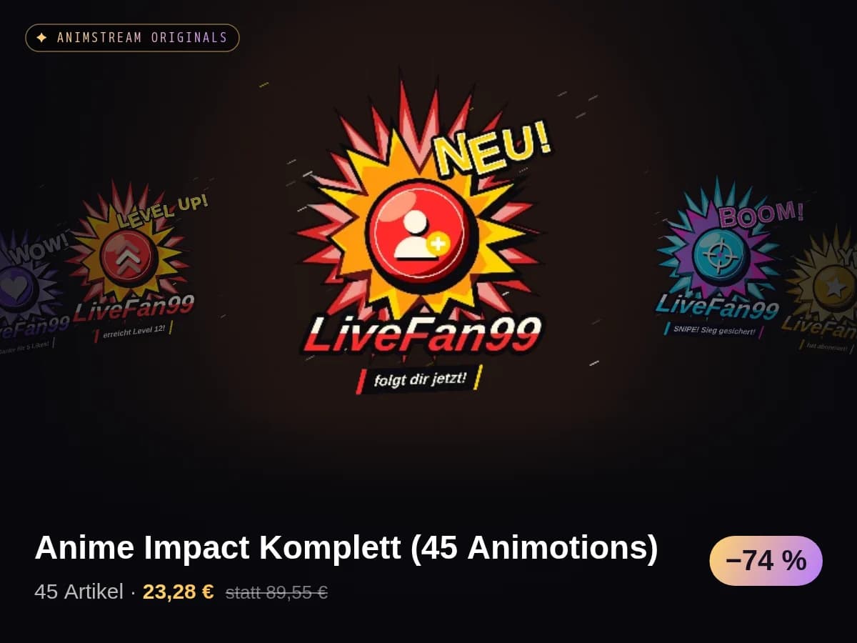 Anime Impact Komplett (45 Animotions)