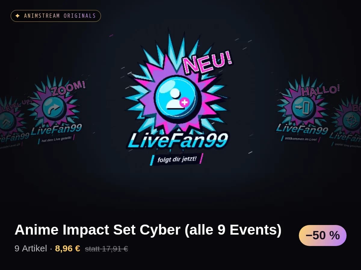 Anime Impact Set Cyber (alle 9 Events)