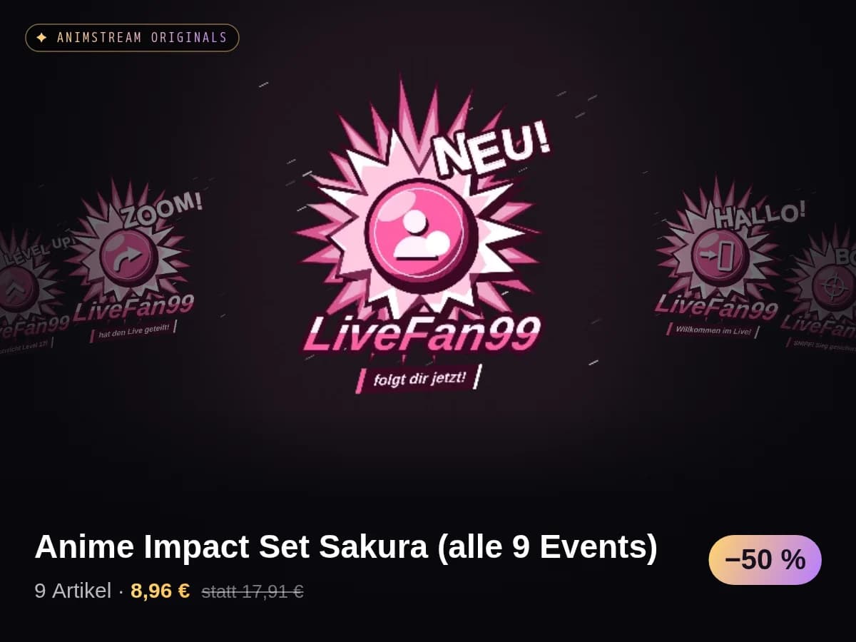 Anime Impact Set Sakura (alle 9 Events)