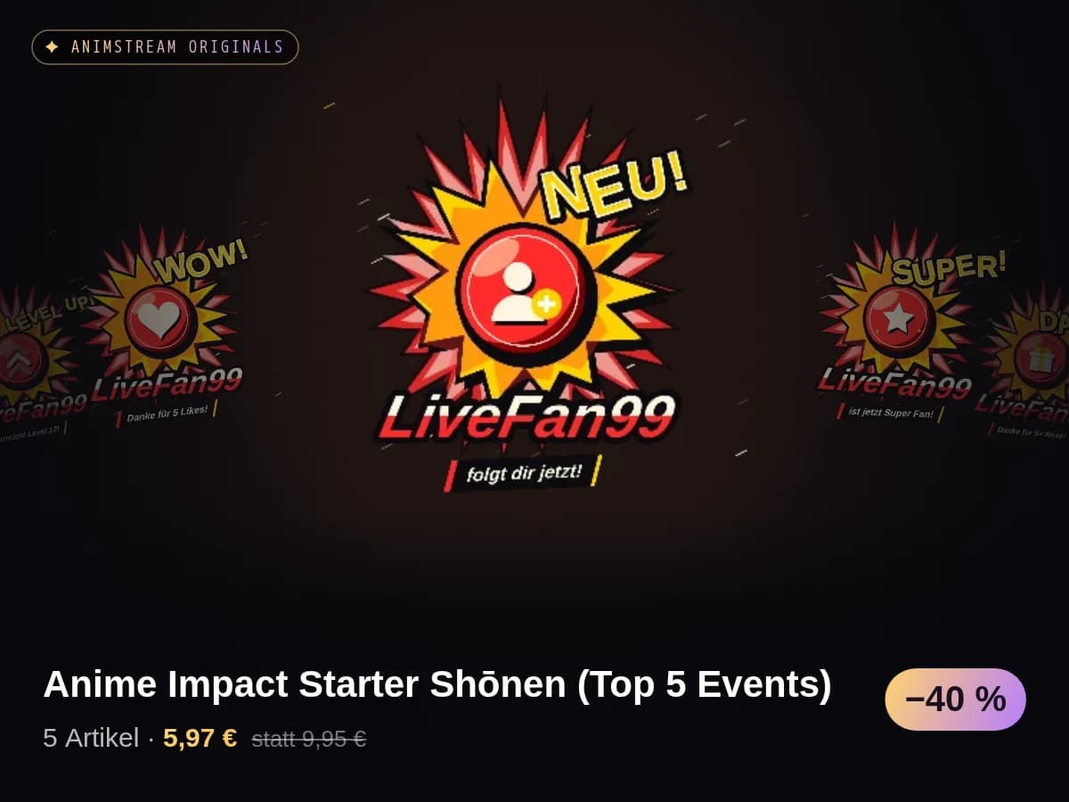 Anime Impact Starter Shōnen (Top 5 Events)