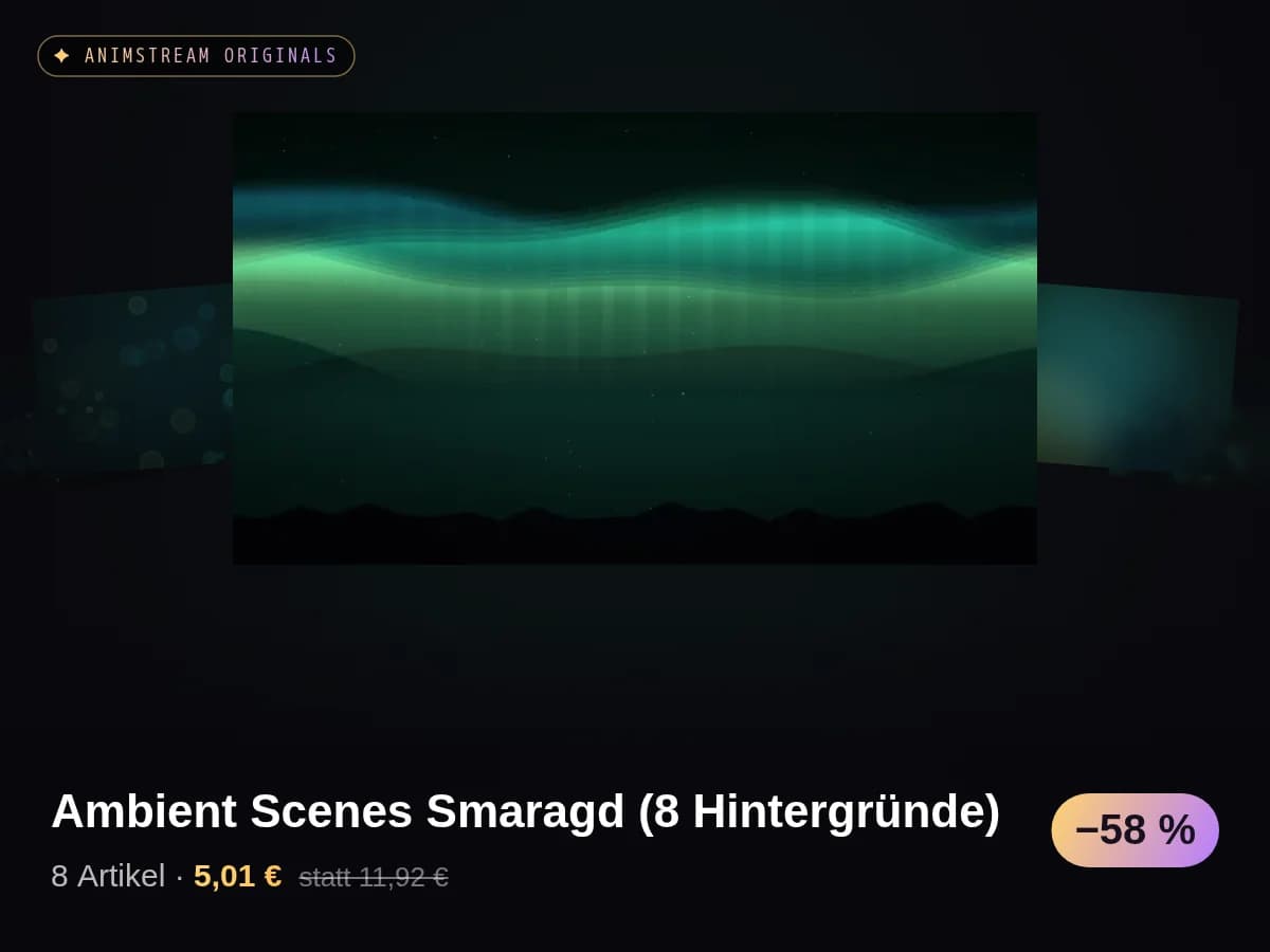 Ambient Scenes Smaragd (8 Hintergründe)