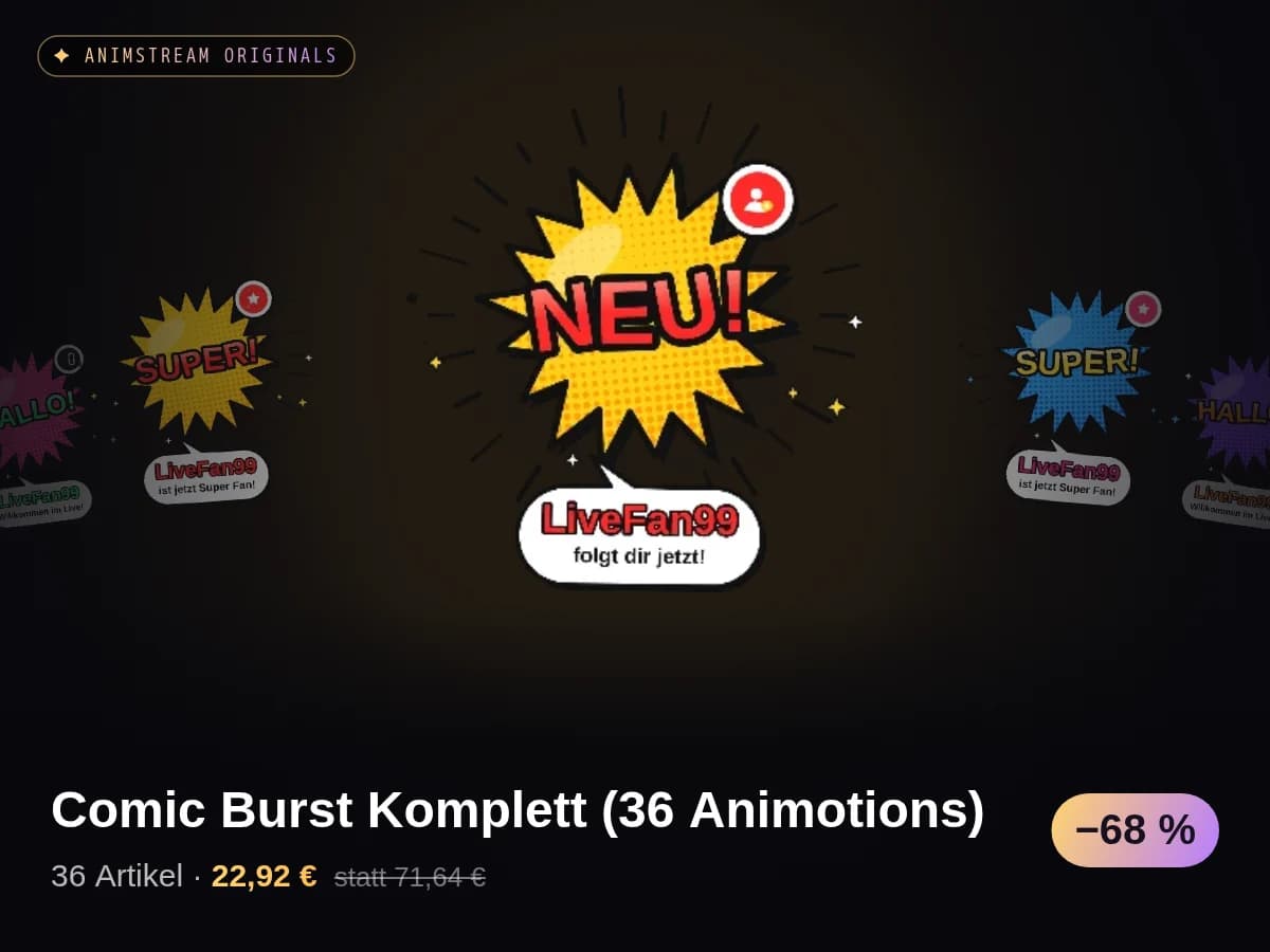 Comic Burst Komplett (36 Animotions)