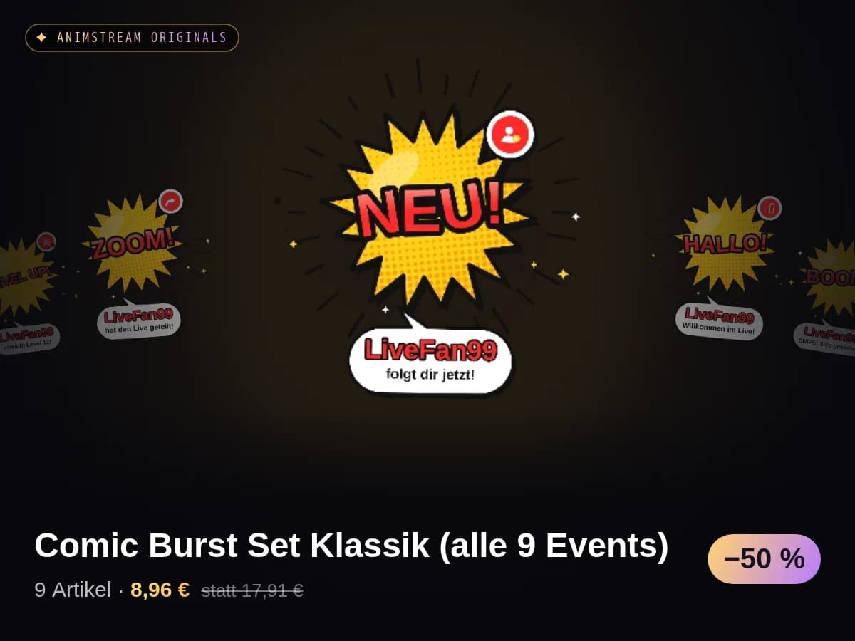 Comic Burst Set Klassik (alle 9 Events)
