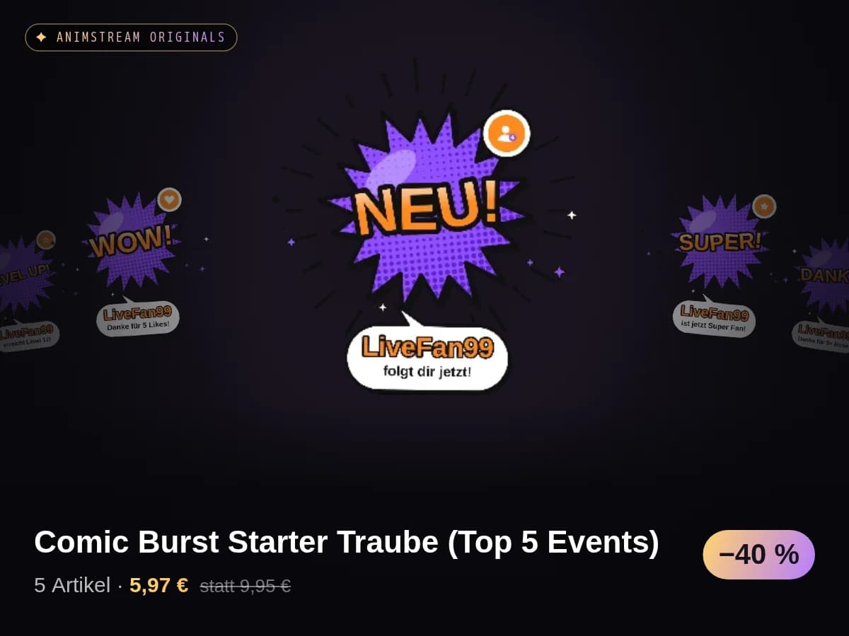 Comic Burst Starter Traube (Top 5 Events)