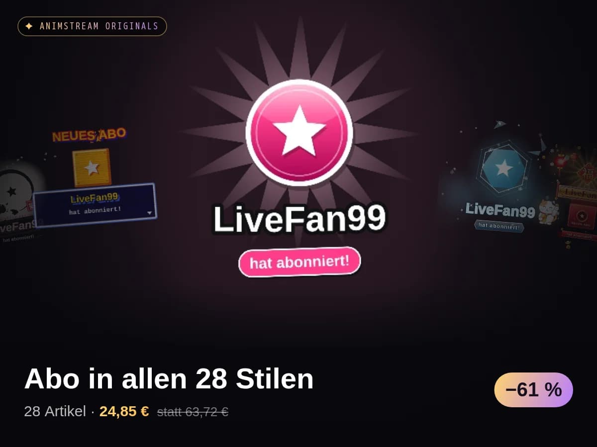 Abo in allen 28 Stilen