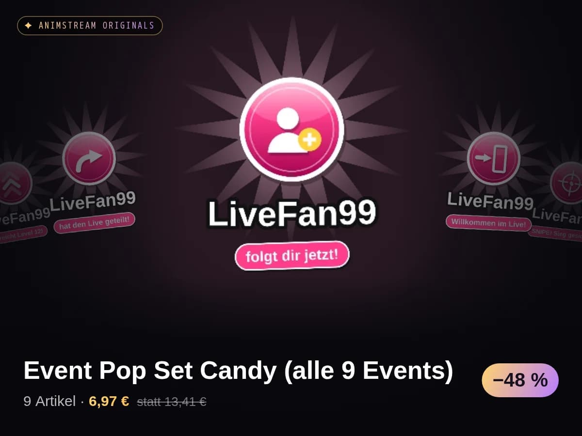 Event Pop Set Candy (alle 9 Events)