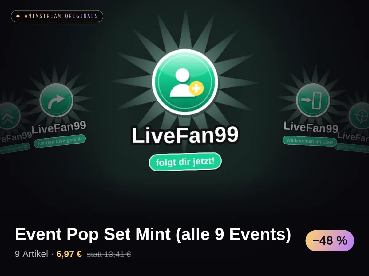 Event Pop Set Mint (alle 9 Events)