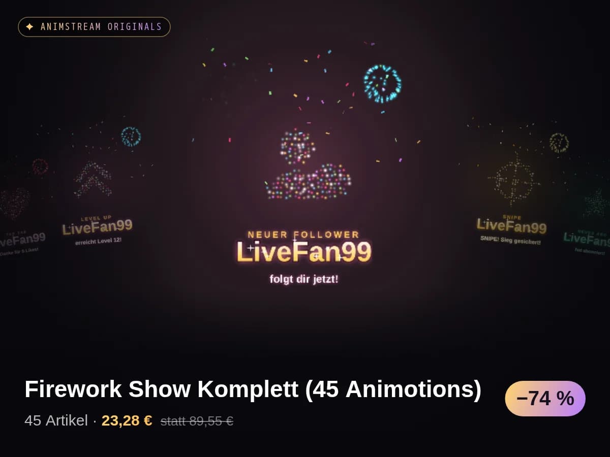 Firework Show Komplett (45 Animotions)