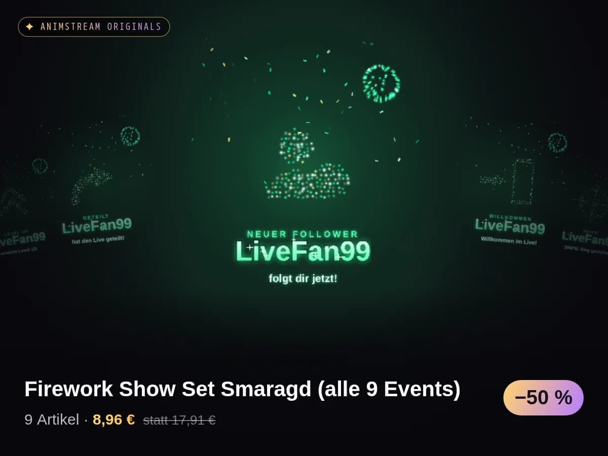 Firework Show Set Smaragd (alle 9 Events)