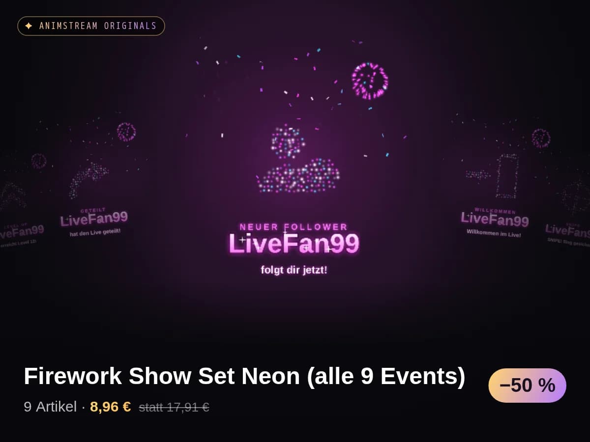 Firework Show Set Neon (alle 9 Events)