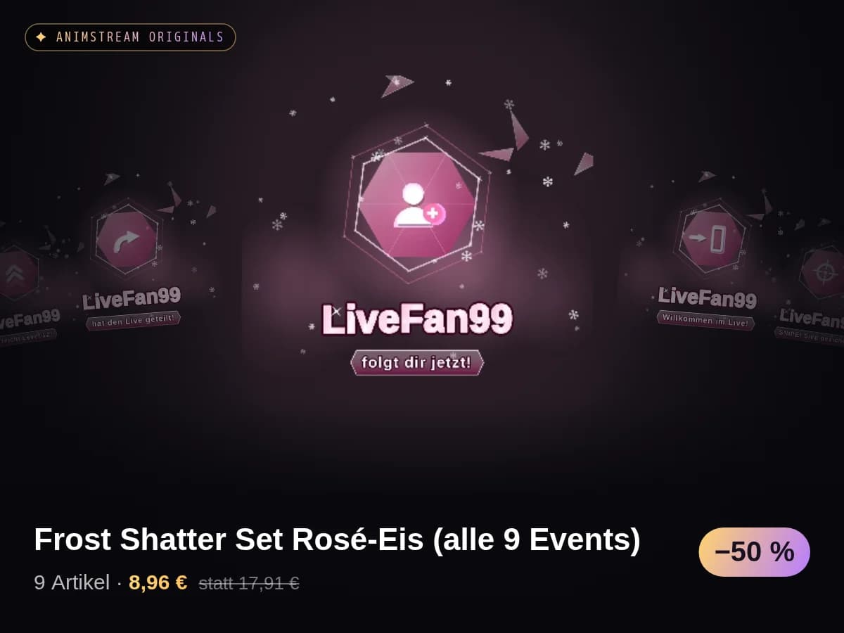 Frost Shatter Set Rosé-Eis (alle 9 Events)