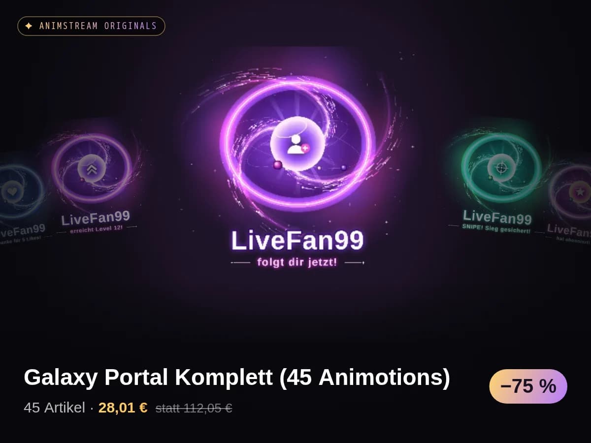 Galaxy Portal Komplett (45 Animotions)