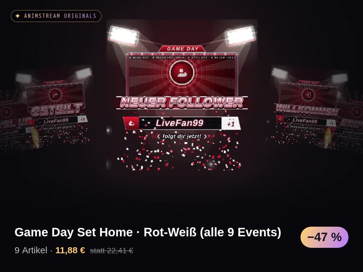 Game Day Set Home · Rot-Weiß (alle 9 Events)