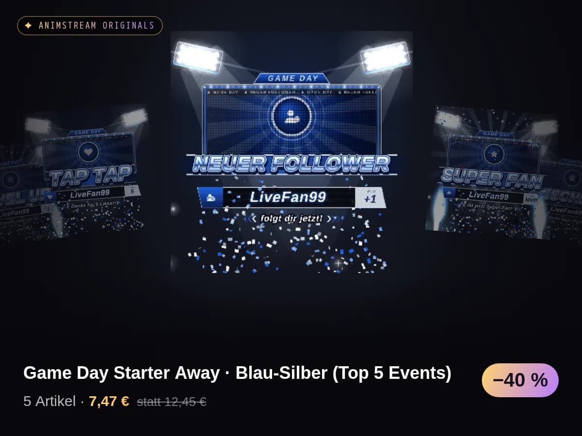 Game Day Starter Away · Blau-Silber (Top 5 Events)