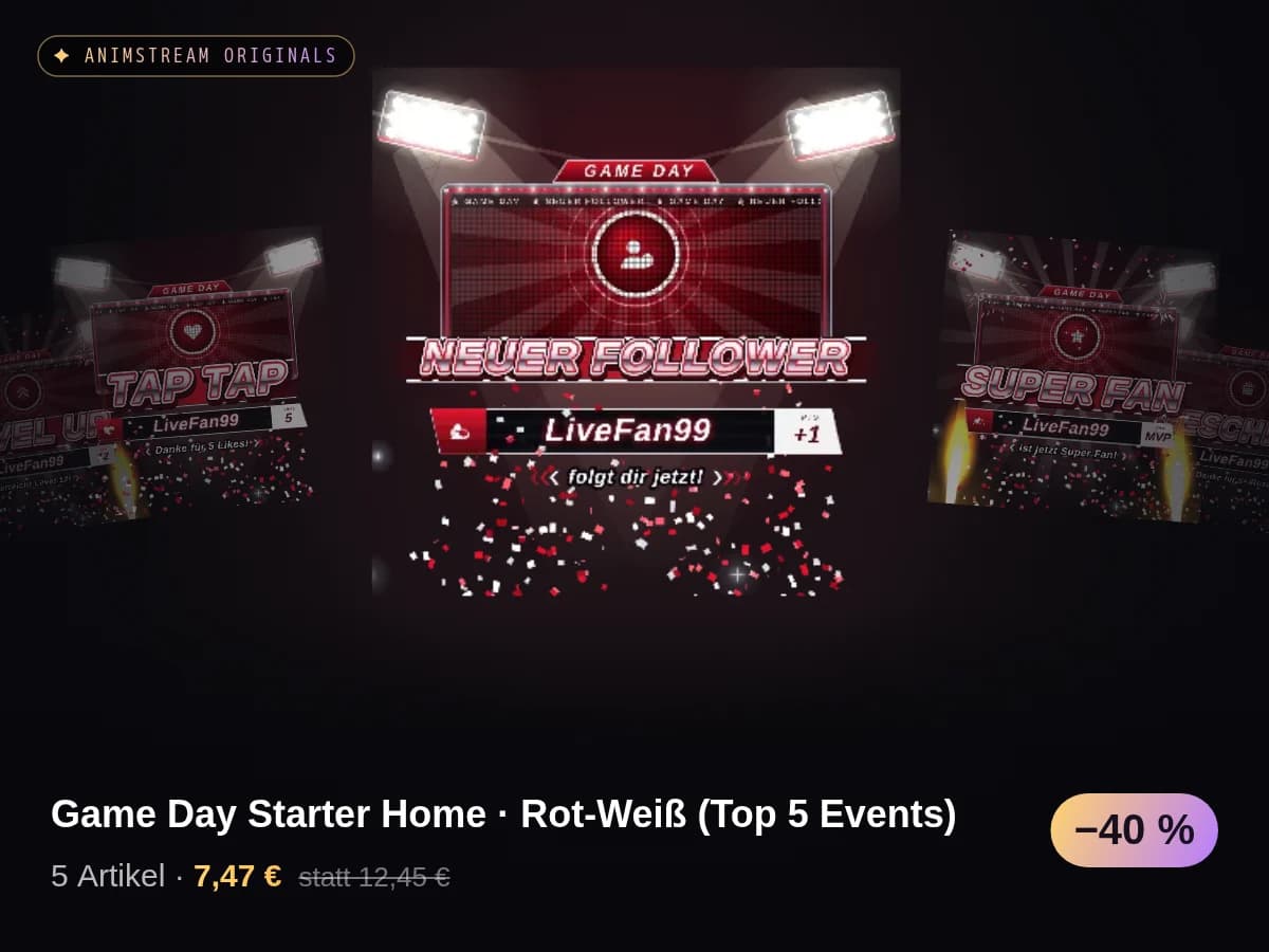 Game Day Starter Home · Rot-Weiß (Top 5 Events)