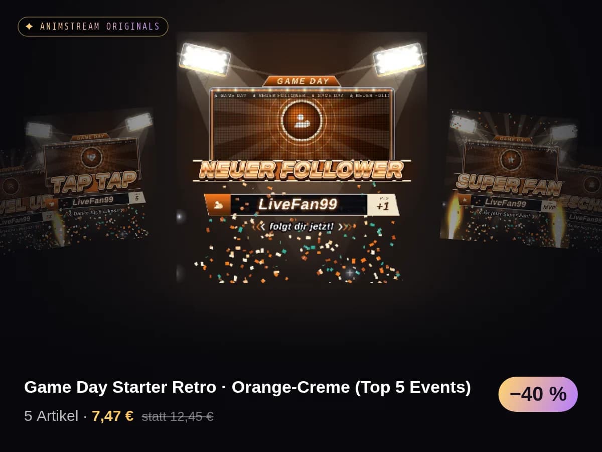 Game Day Starter Retro · Orange-Creme (Top 5 Events)