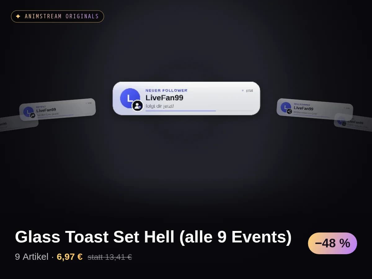 Glass Toast Set Hell (alle 9 Events)