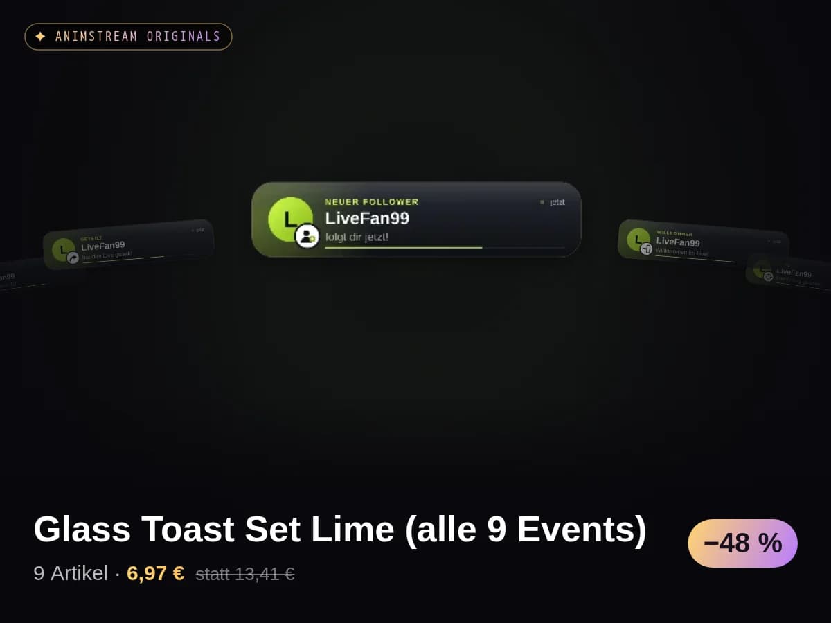 Glass Toast Set Lime (alle 9 Events)