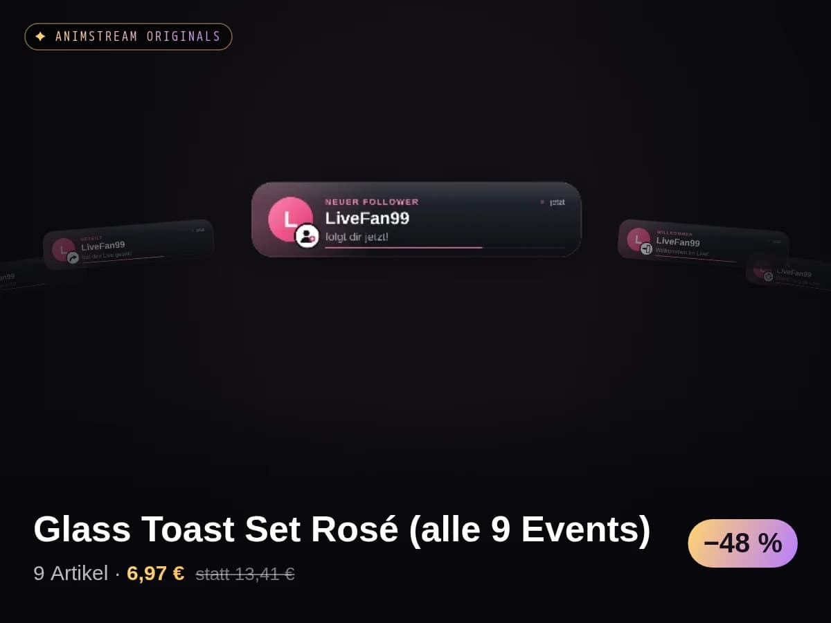 Glass Toast Set Rosé (alle 9 Events)