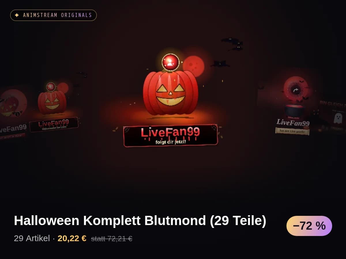 Halloween Komplett Blutmond (29 Teile)