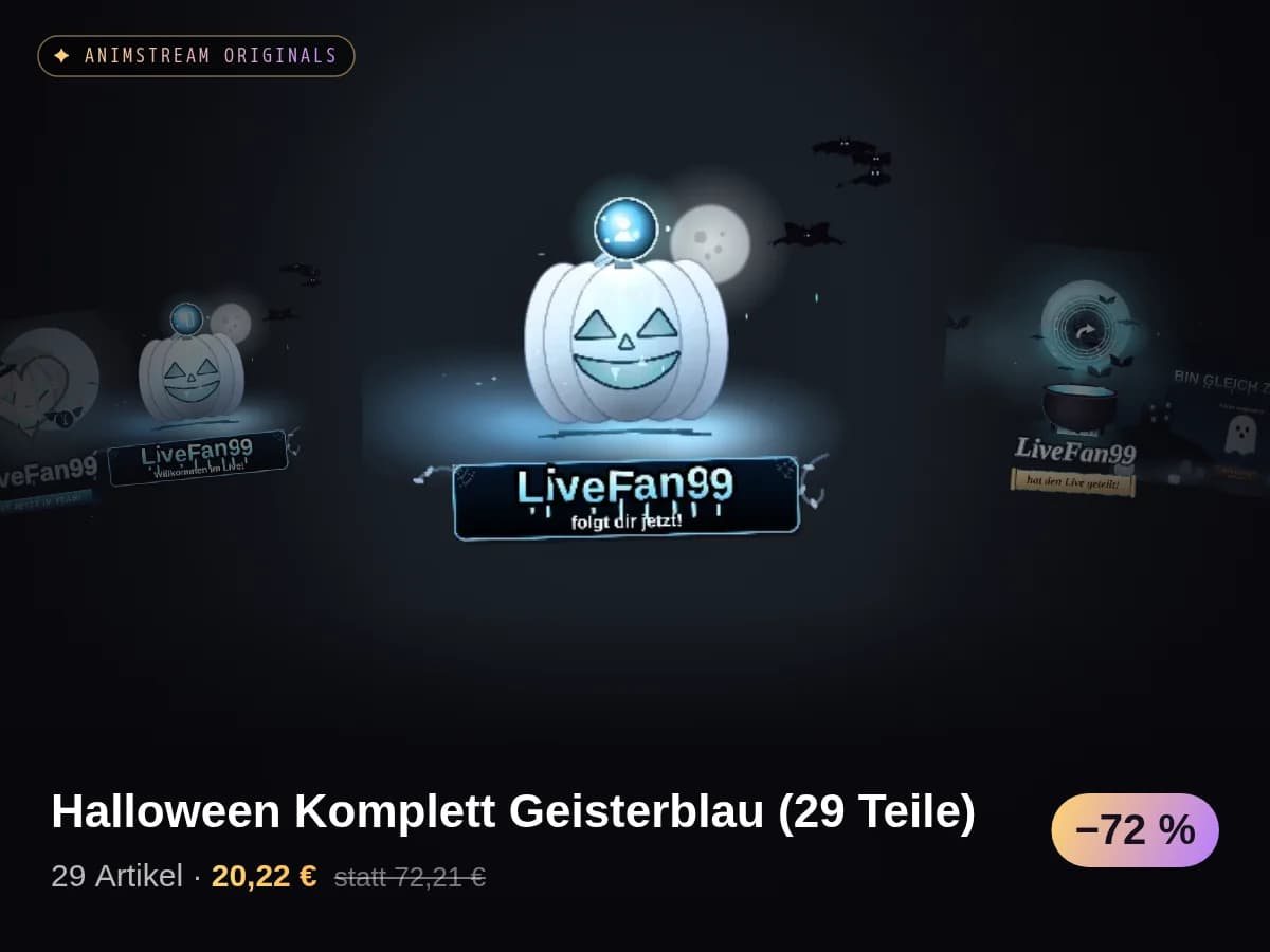 Halloween Komplett Geisterblau (29 Teile)
