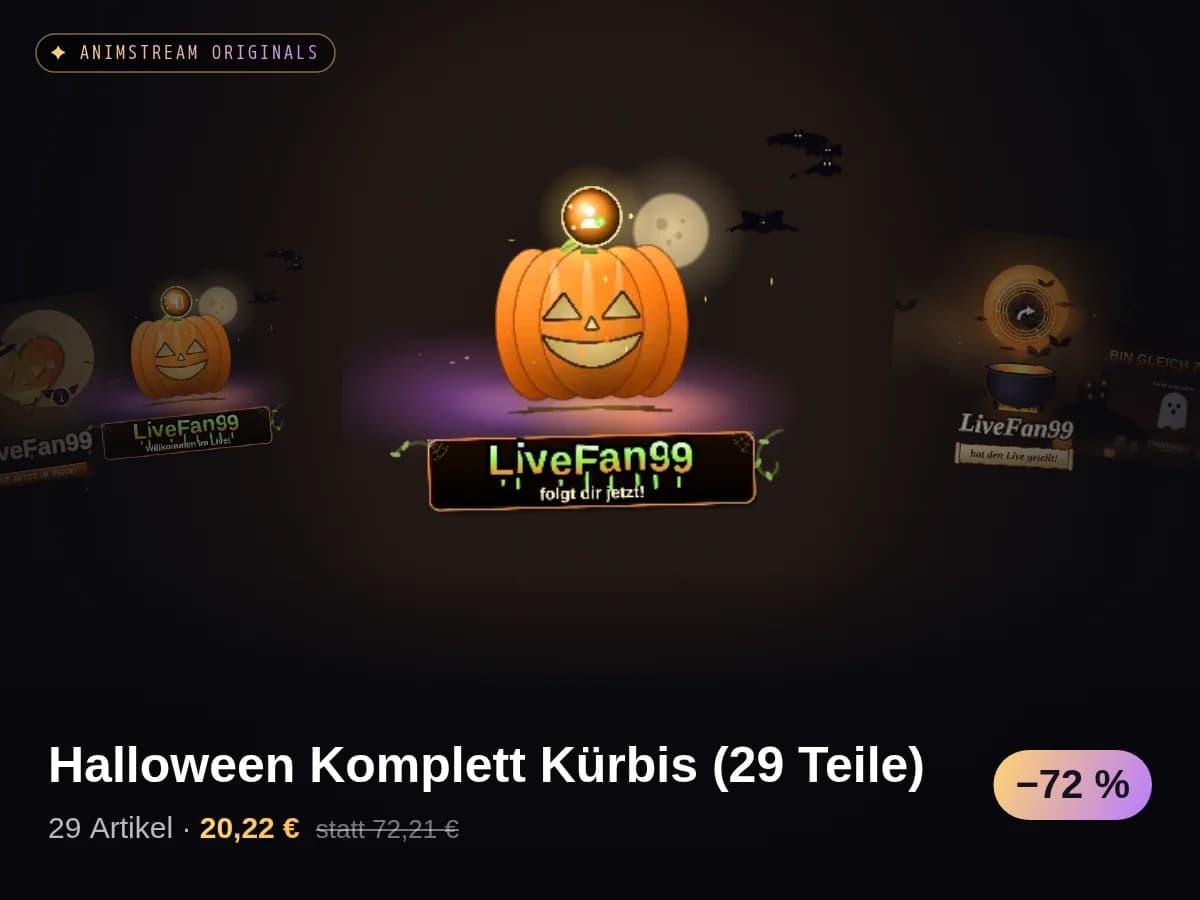 Halloween Komplett Kürbis (29 Teile)