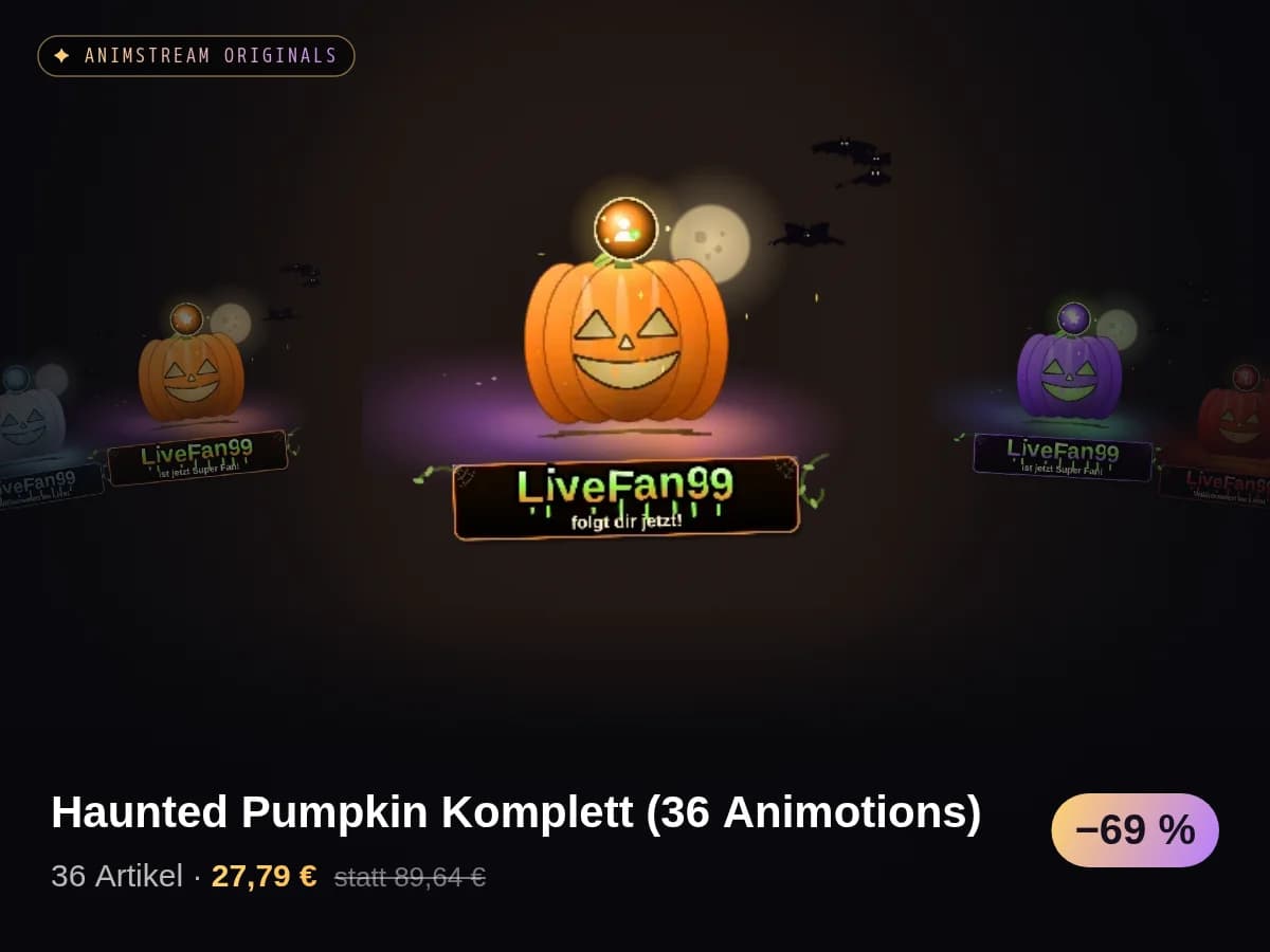 Haunted Pumpkin Komplett (36 Animotions)