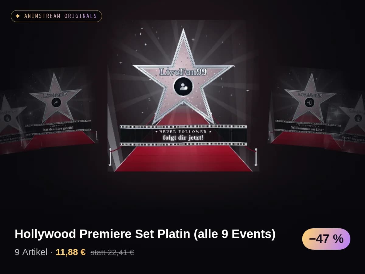 Hollywood Premiere Set Platin (alle 9 Events)