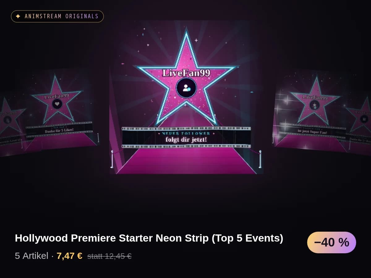 Hollywood Premiere Starter Neon Strip (Top 5 Events)