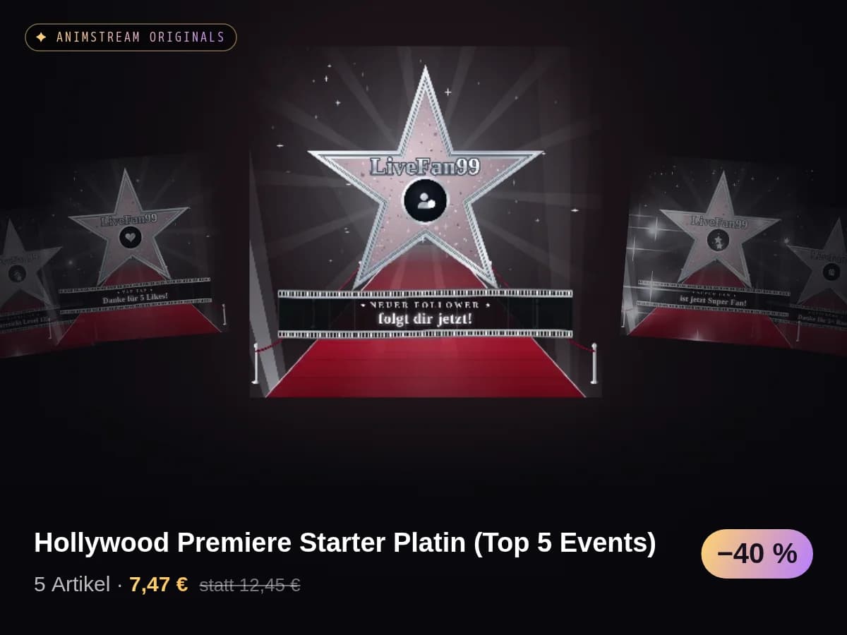 Hollywood Premiere Starter Platin (Top 5 Events)
