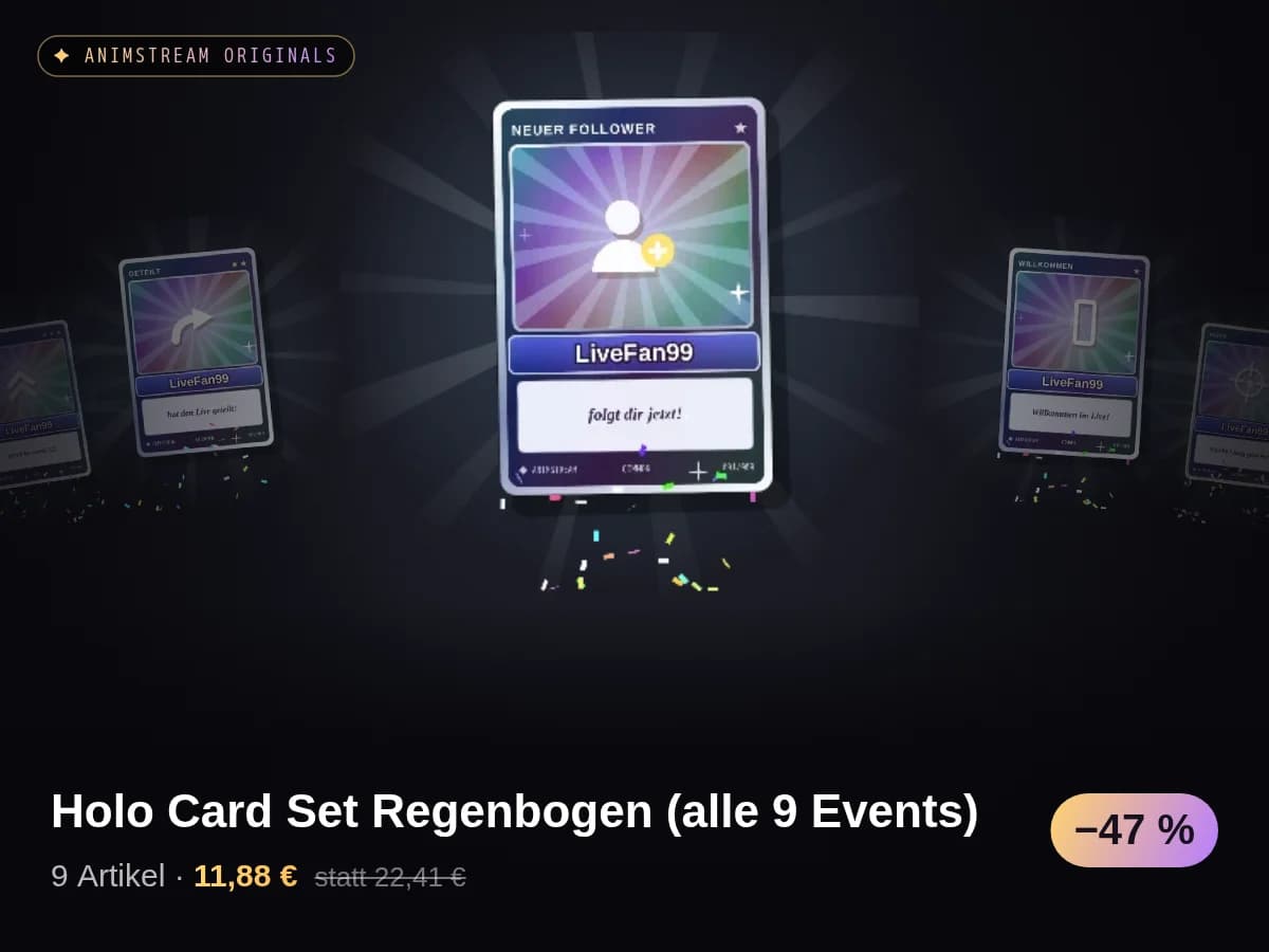 Holo Card Set Regenbogen (alle 9 Events)