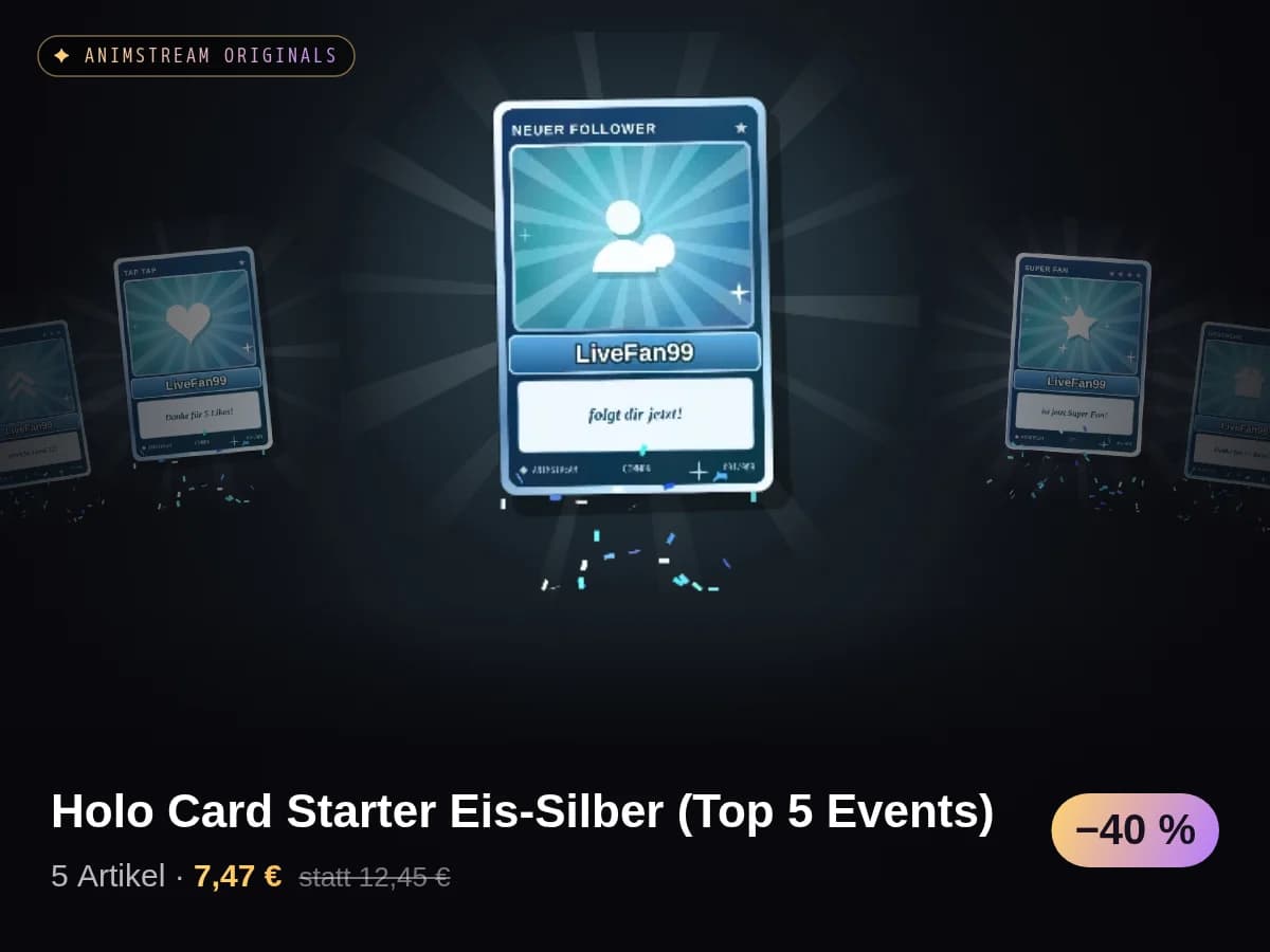Holo Card Starter Eis-Silber (Top 5 Events)