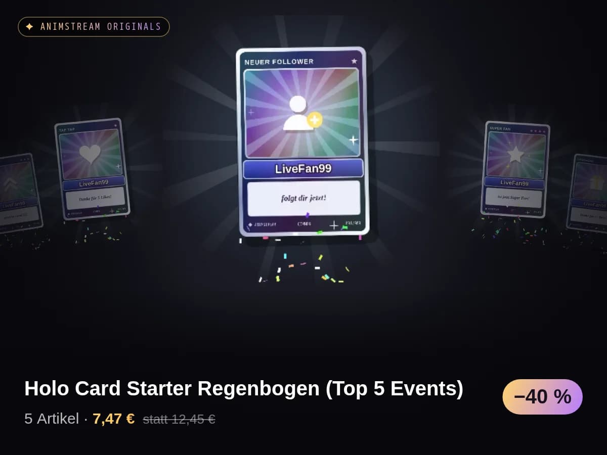 Holo Card Starter Regenbogen (Top 5 Events)
