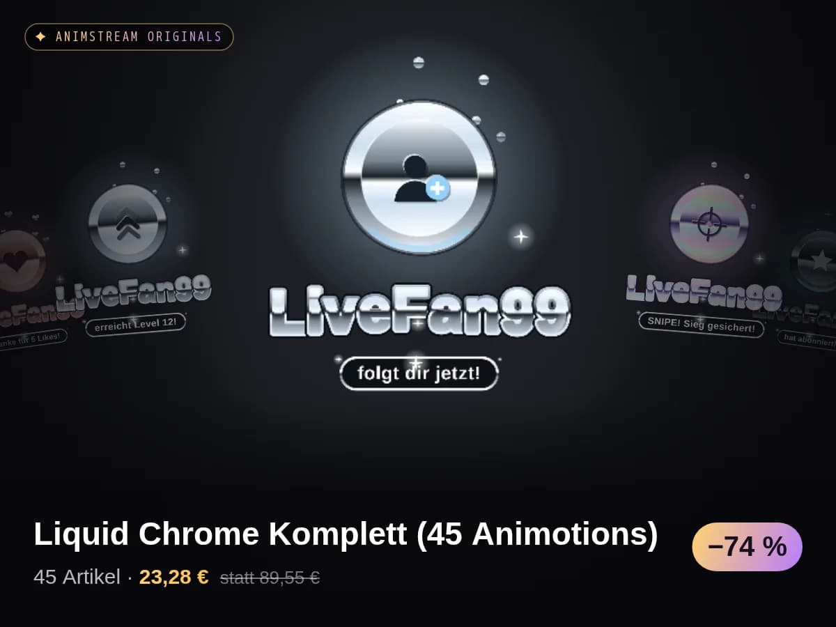 Liquid Chrome Komplett (45 Animotions)