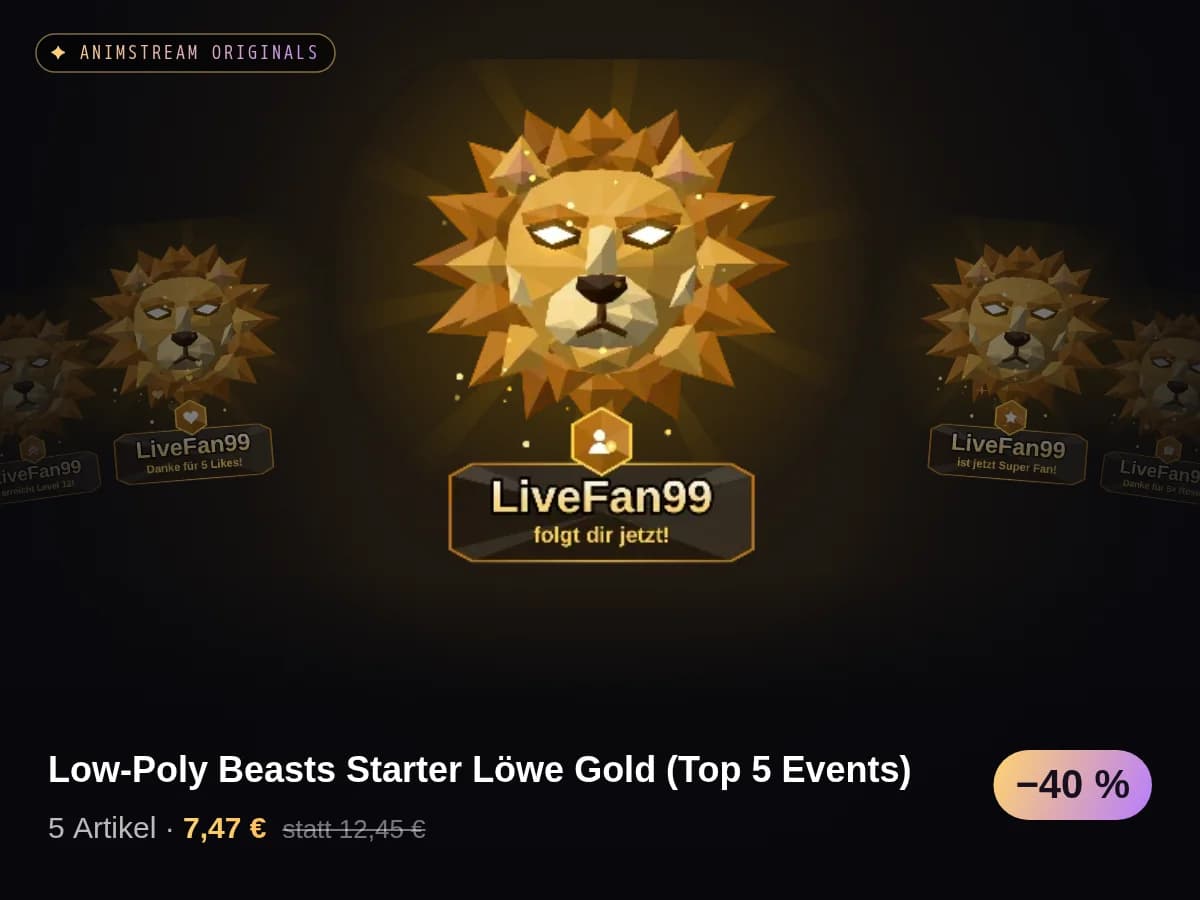 Low-Poly Beasts Starter Löwe Gold (Top 5 Events)