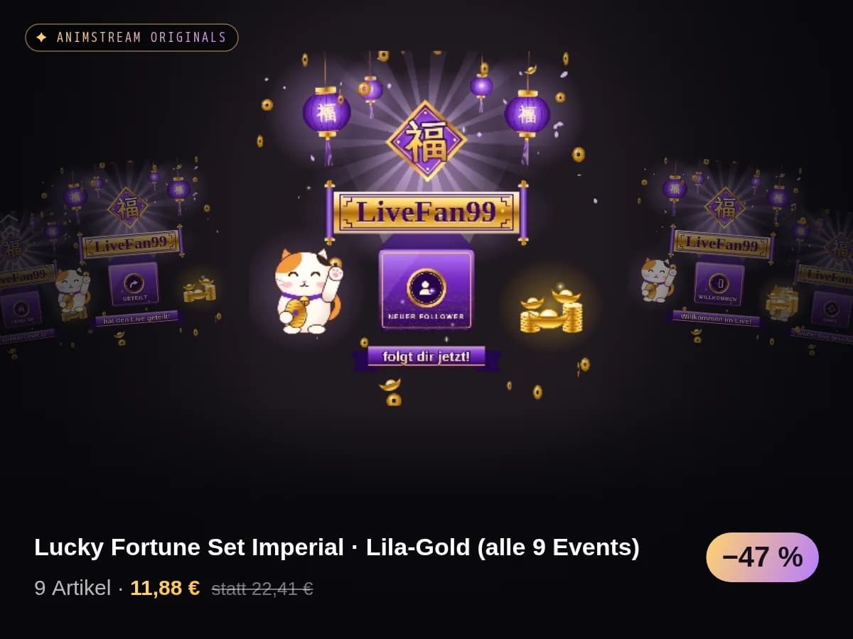 Lucky Fortune Set Imperial · Lila-Gold (alle 9 Events)