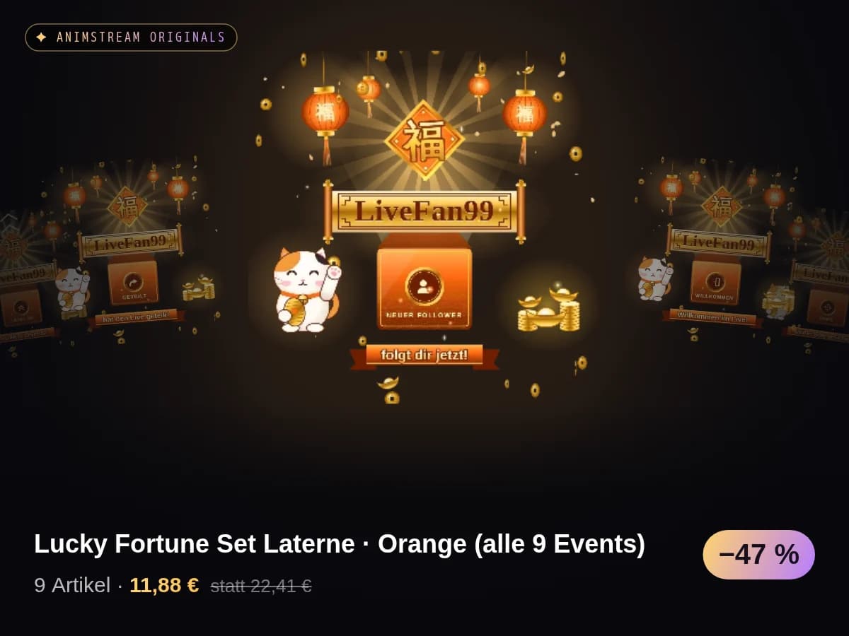 Lucky Fortune Set Laterne · Orange (alle 9 Events)