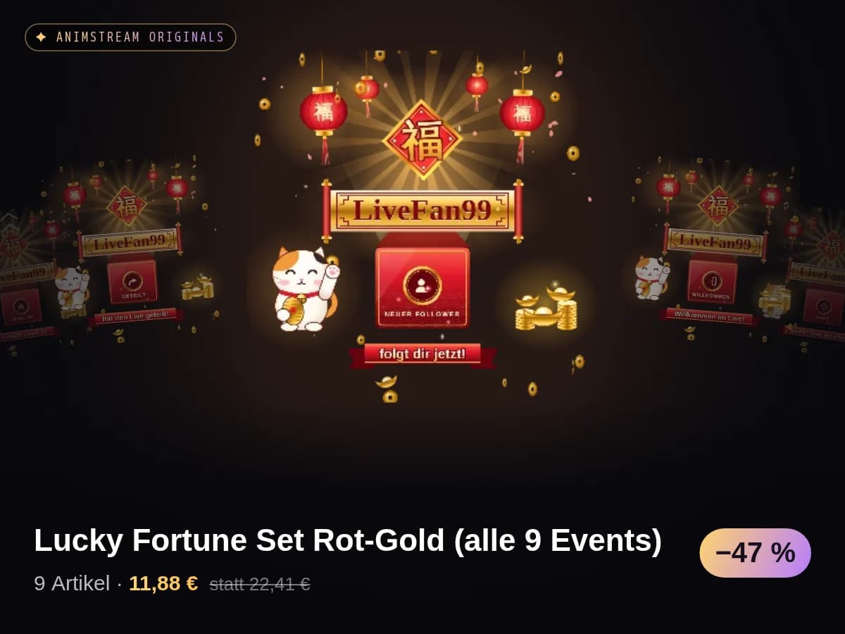 Lucky Fortune Set Rot-Gold (alle 9 Events)