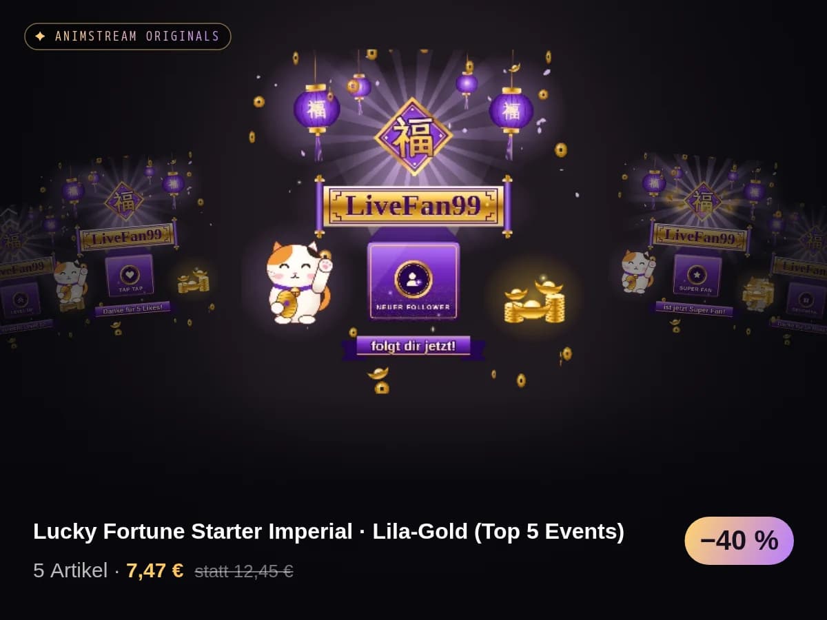 Lucky Fortune Starter Imperial · Lila-Gold (Top 5 Events)