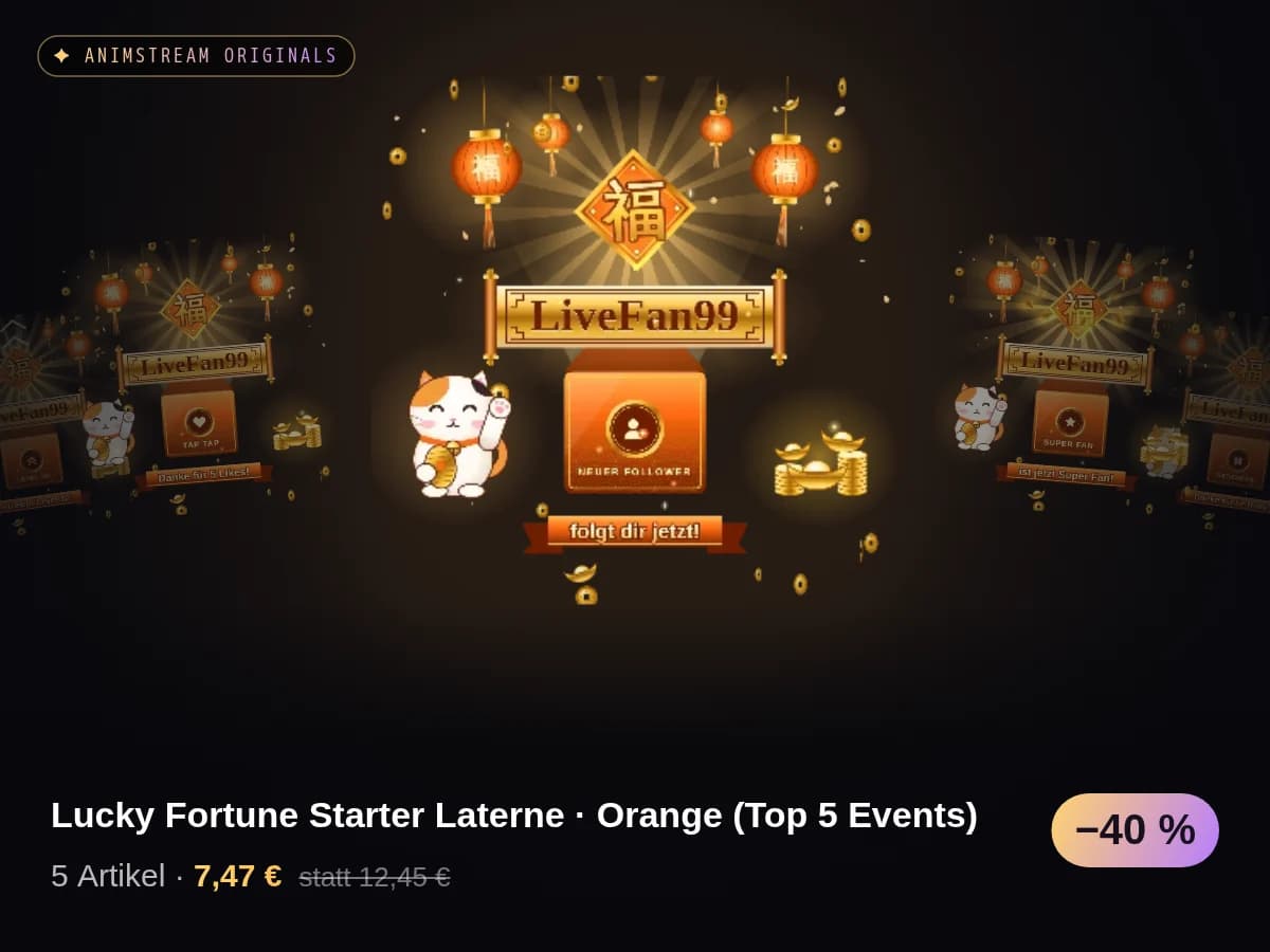 Lucky Fortune Starter Laterne · Orange (Top 5 Events)