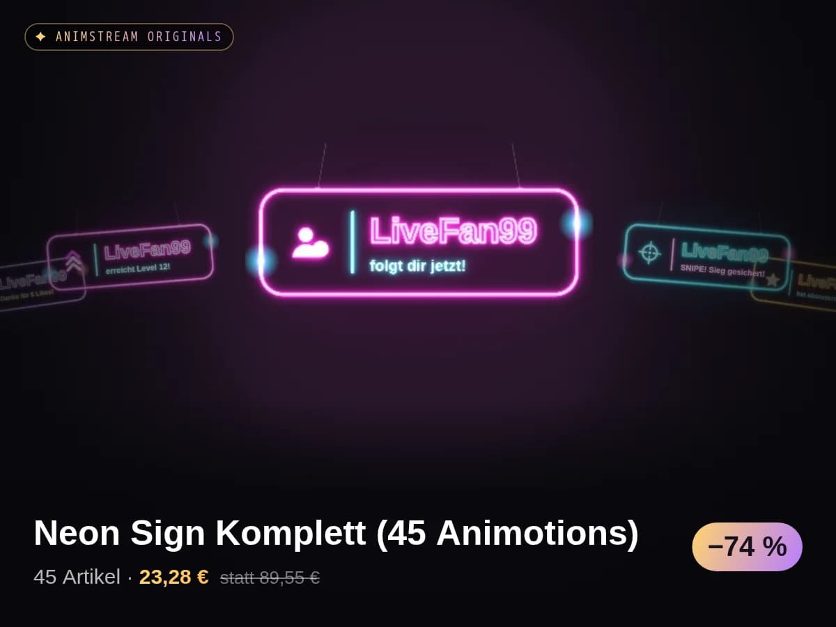Neon Sign Komplett (45 Animotions)