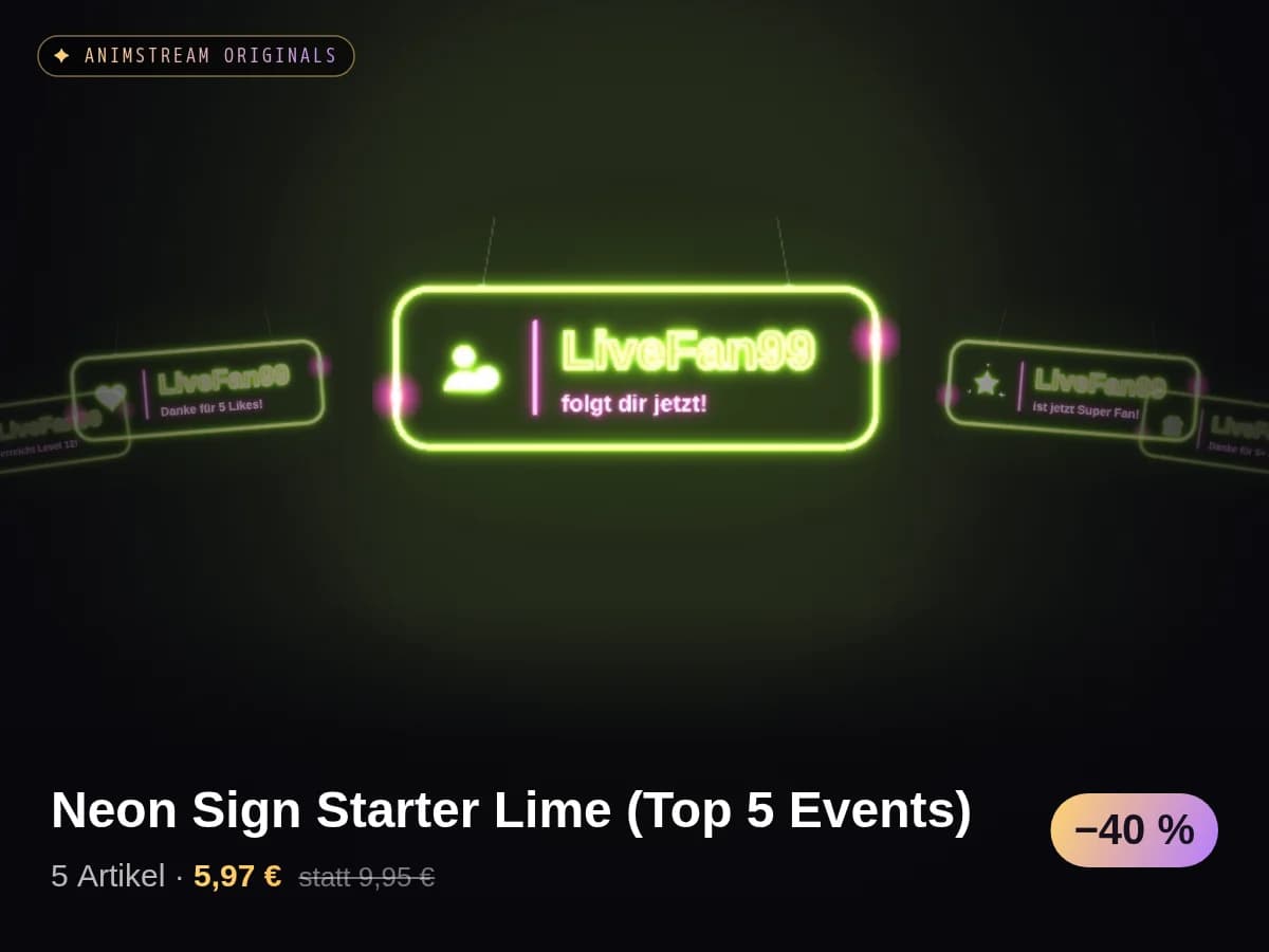 Neon Sign Starter Lime (Top 5 Events)