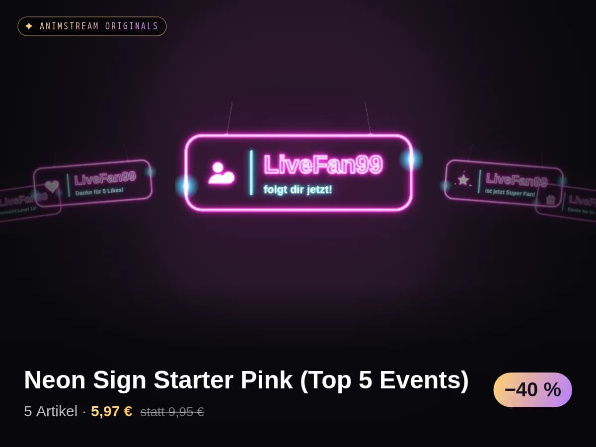 Neon Sign Starter Pink (Top 5 Events)