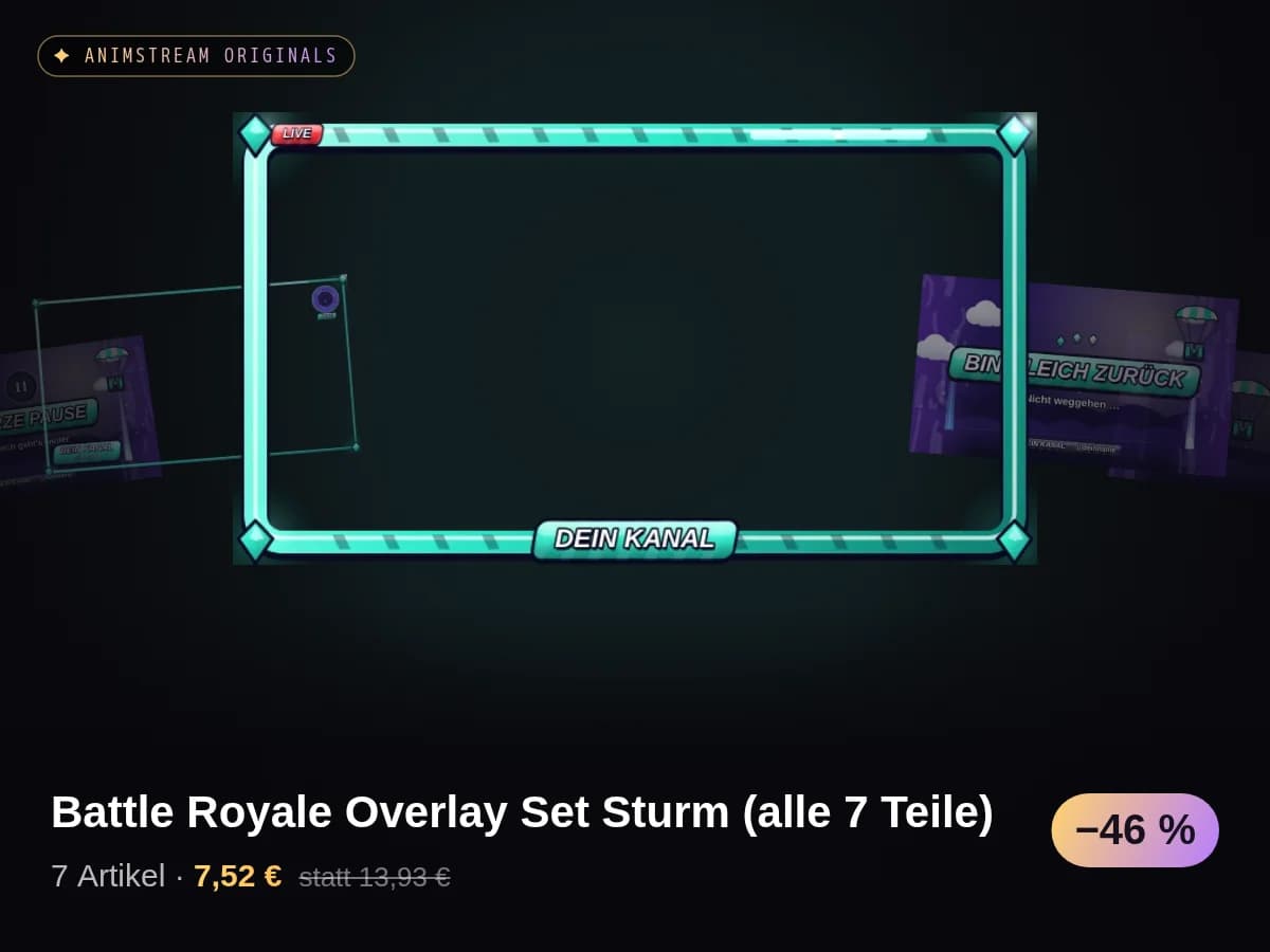 Battle Royale Overlay Set Sturm (alle 7 Teile)