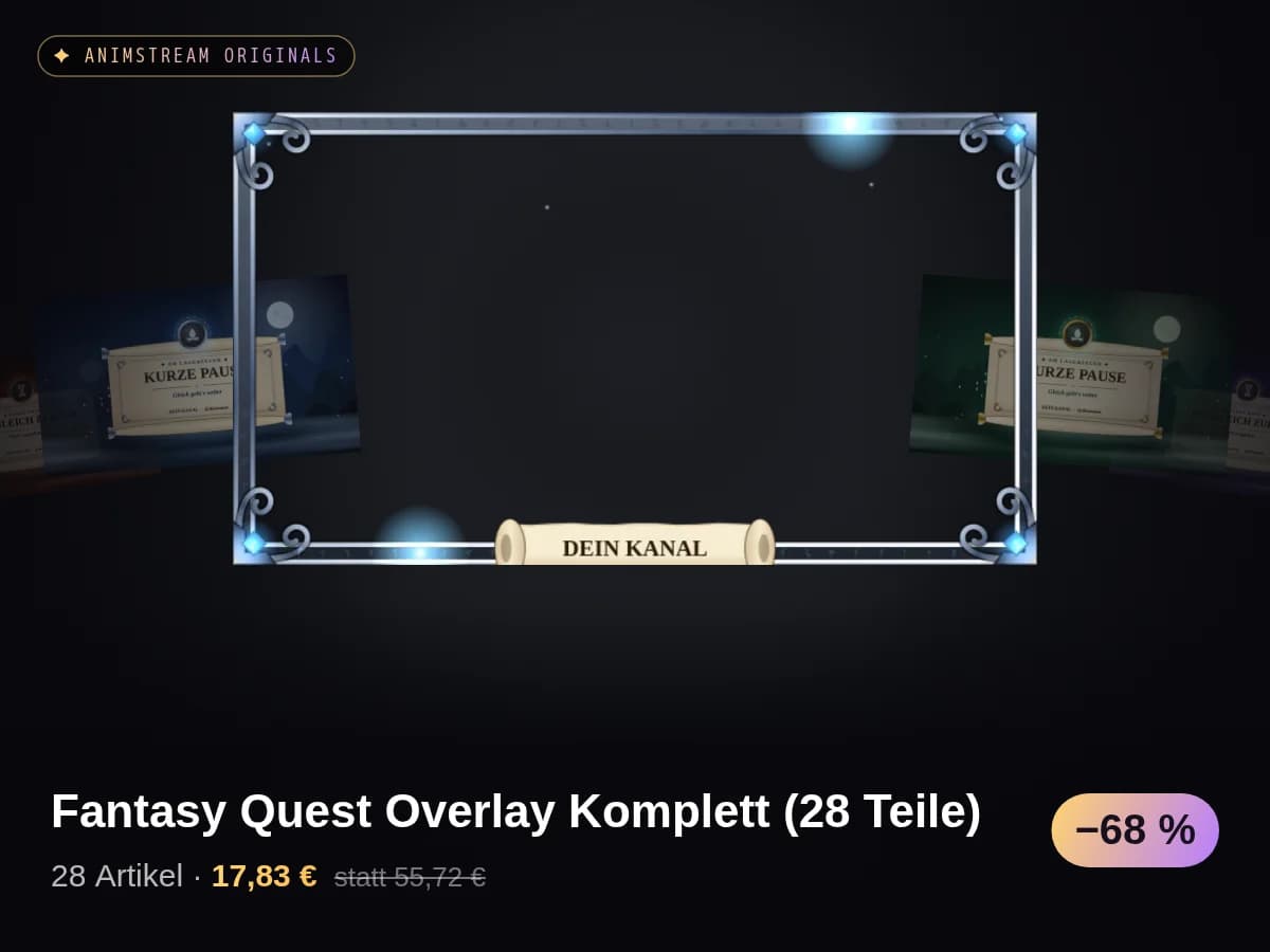 Fantasy Quest Overlay Komplett (28 Teile)