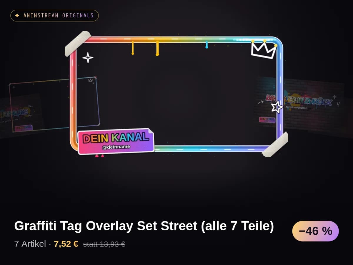 Graffiti Tag Overlay Set Street (alle 7 Teile)