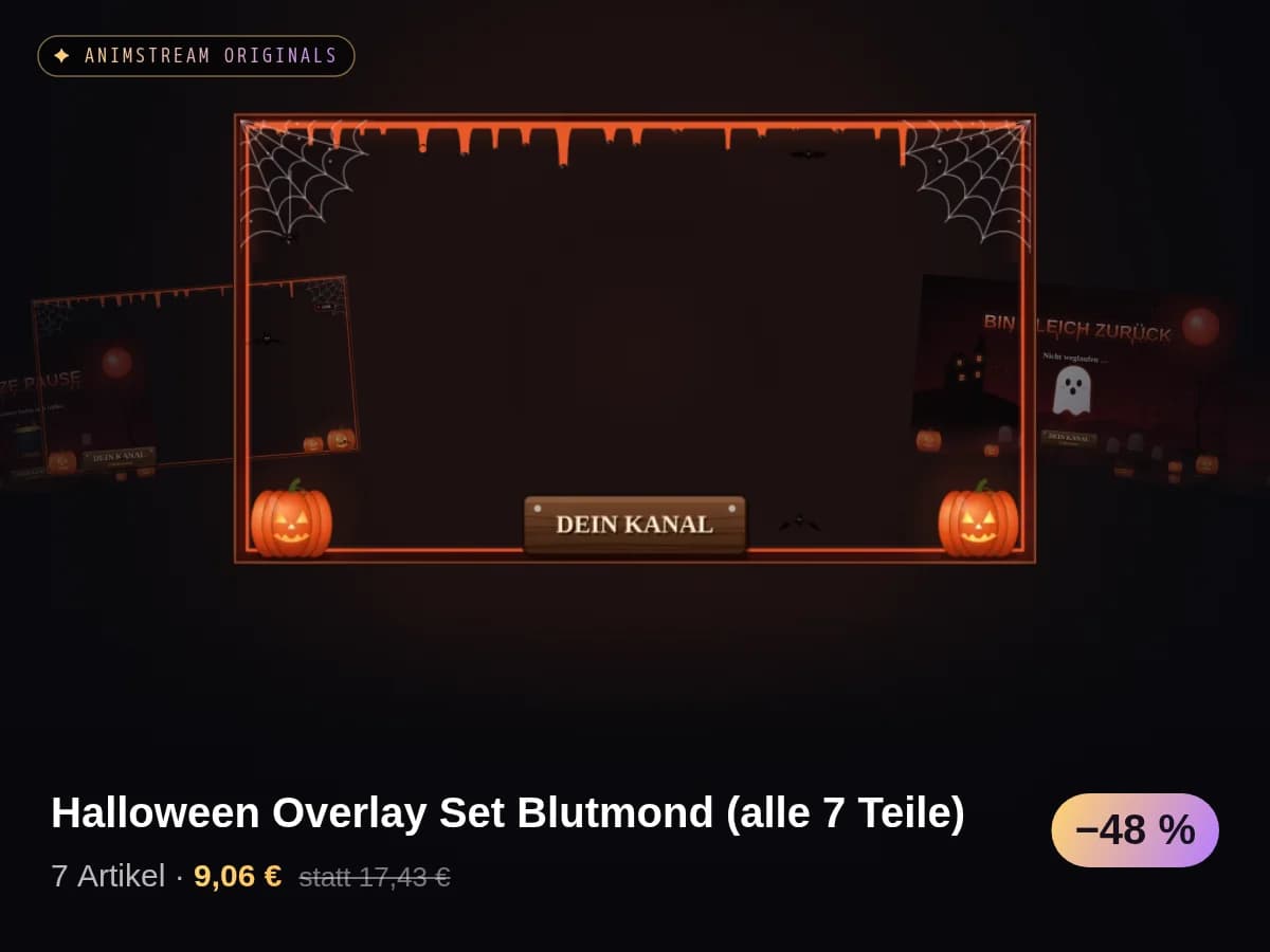 Halloween Overlay Set Blutmond (alle 7 Teile)