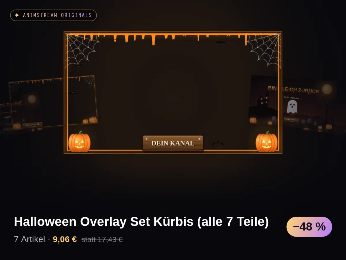 Halloween Overlay Set Kürbis (alle 7 Teile)
