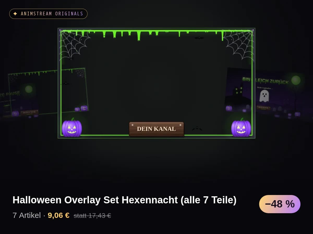 Halloween Overlay Set Hexennacht (alle 7 Teile)