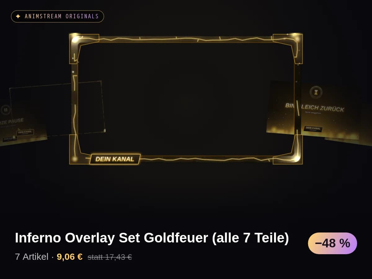 Inferno Overlay Set Goldfeuer (alle 7 Teile)